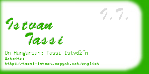 istvan tassi business card